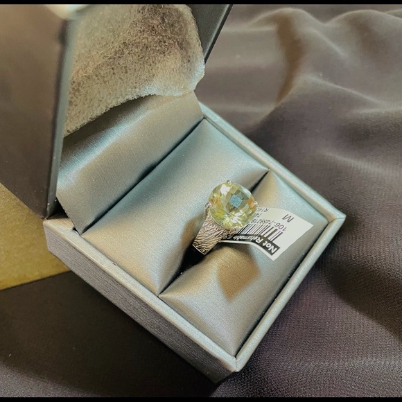 7.05 ct prasiolite ring in sterling silver. - Picture 10 of 13